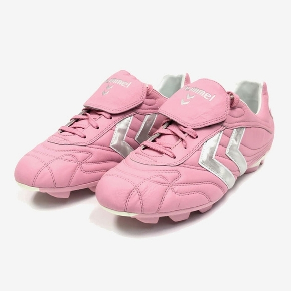 Hummel Shoes - Hummel Pink Cleats with Silver Details